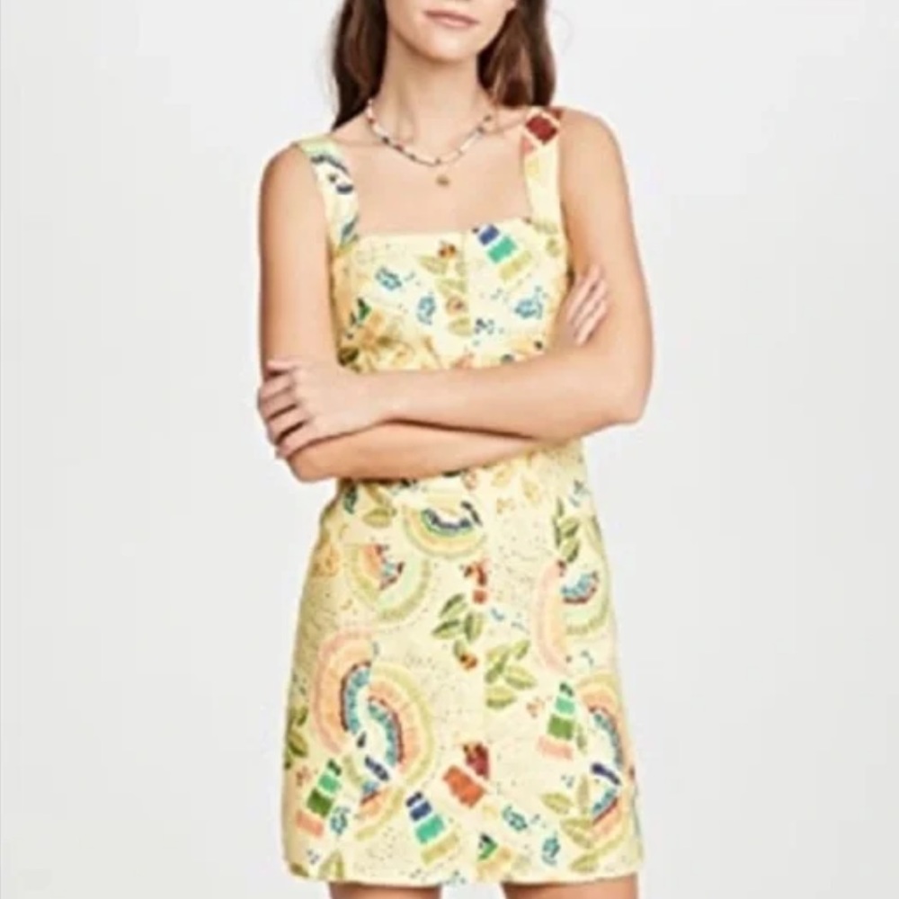 Farm Rio Colorful Birds Mini Dress